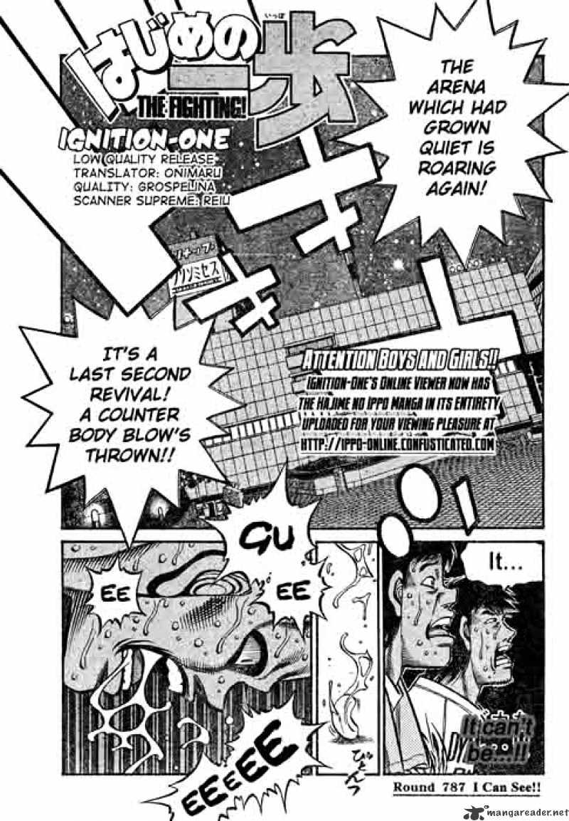 Hajime no Ippo: Fighting Spirit, Chapter 787 image 01